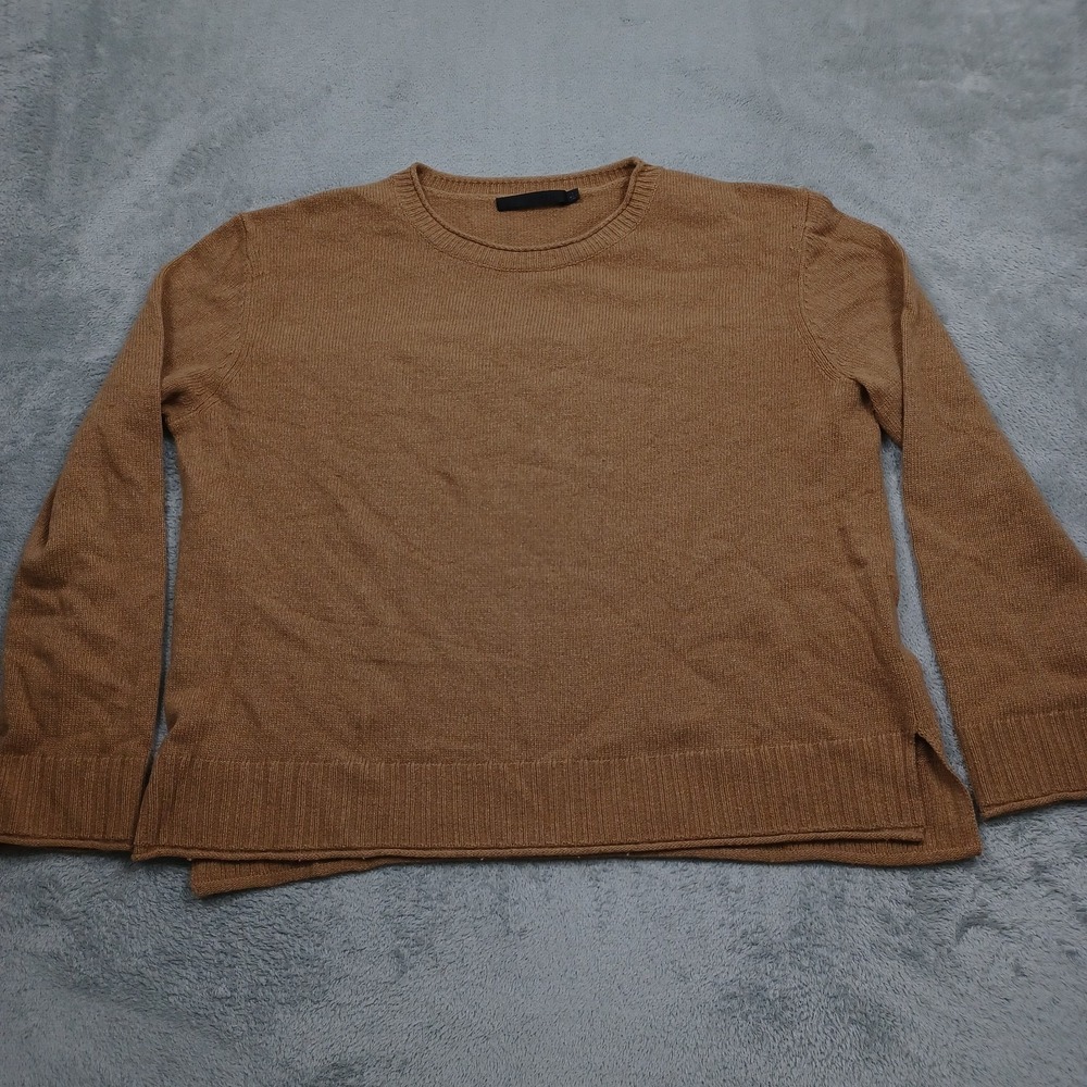 Jenni Kayne Sweater Womens Large Brown Knit Everyday Pullover Wool Blend